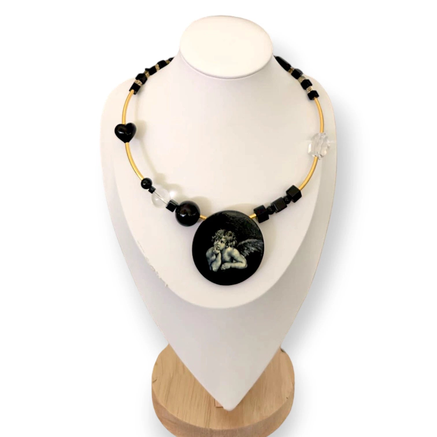 Dreamy Putti Hand-Painted Choker