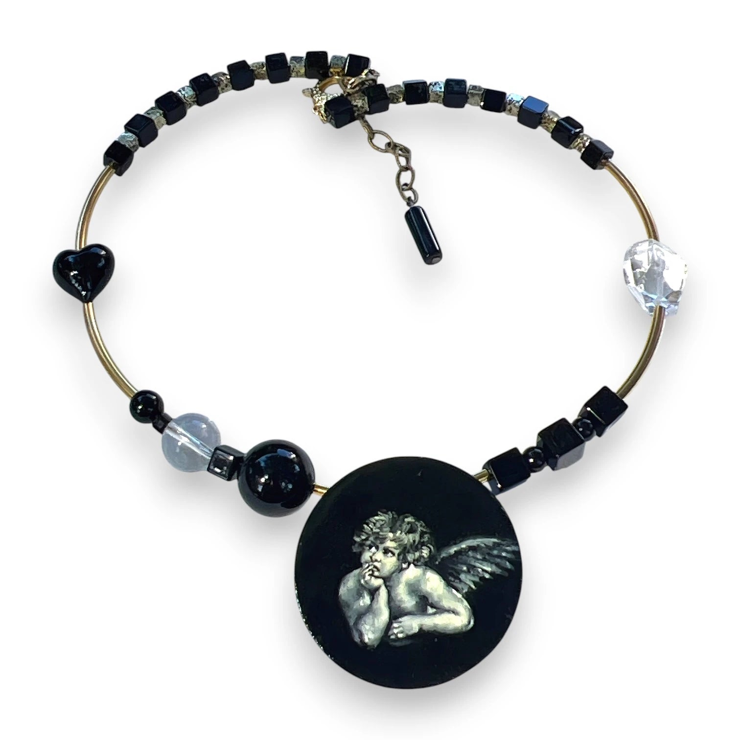 Dreamy Putti Hand-Painted Choker