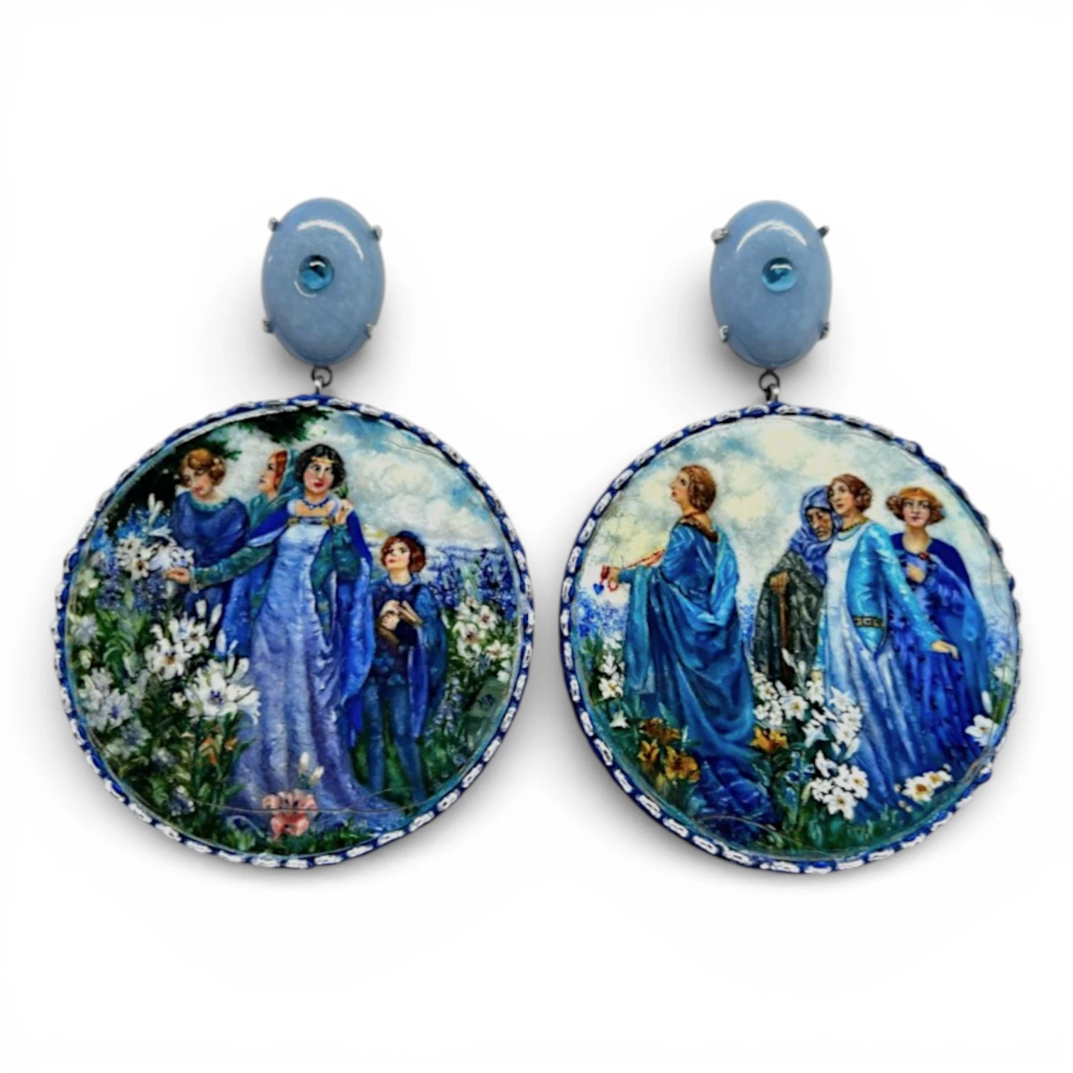 A Song of Love Hand-Painted Earrings