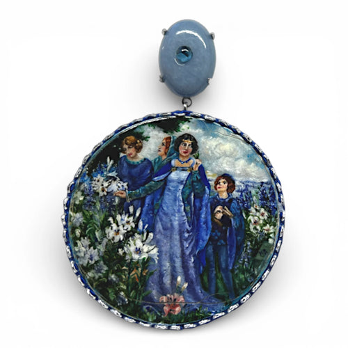 A Song of Love Hand-Painted Earrings