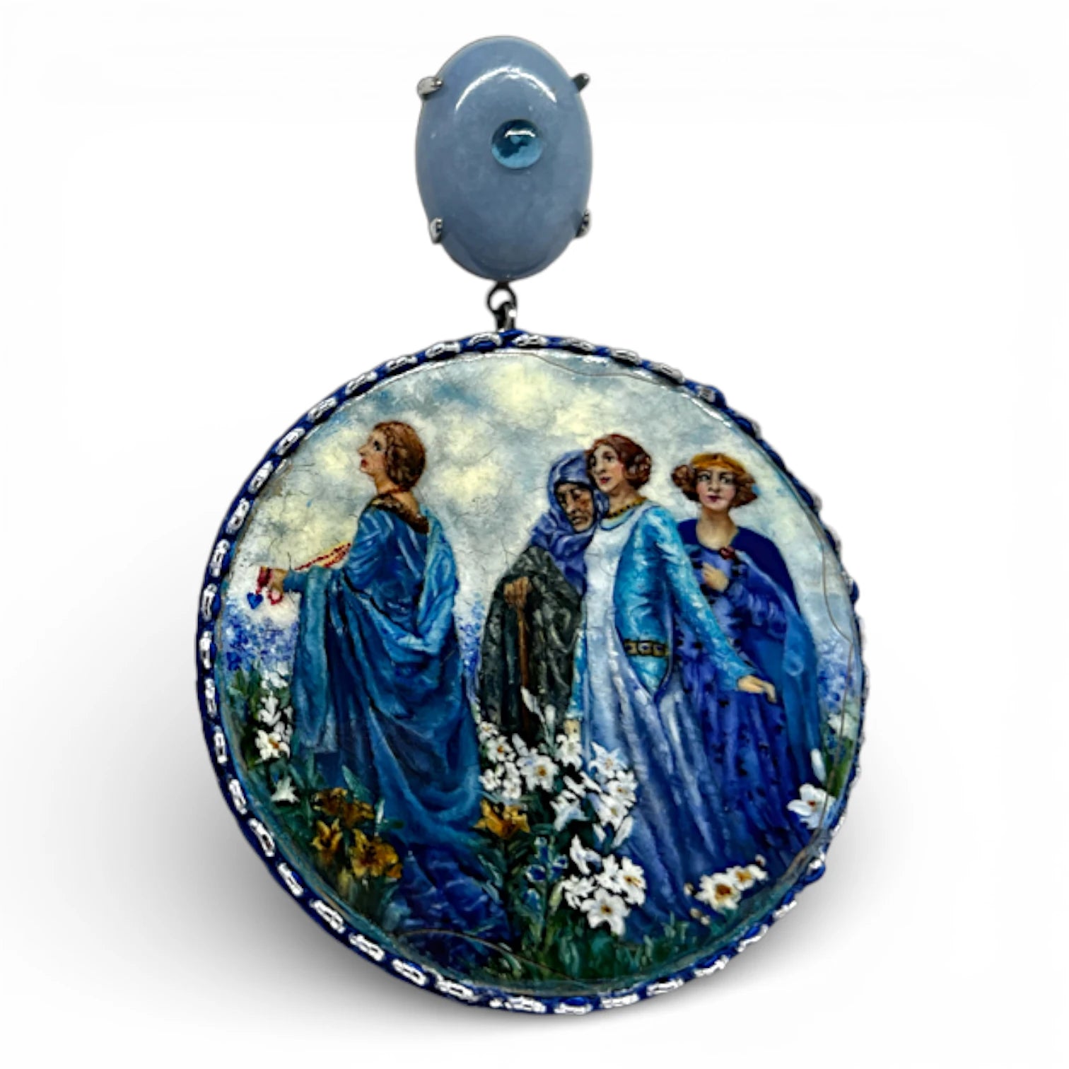 A Song of Love Hand-Painted Earrings