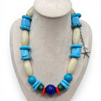Blue Lagoon Vintage Venetian Glass Necklace