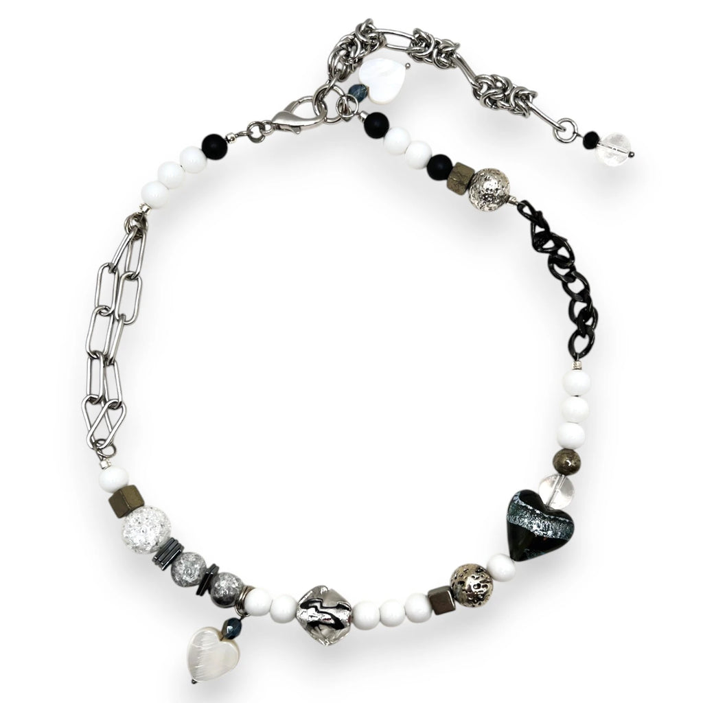 Steel Silver Heart Necklace