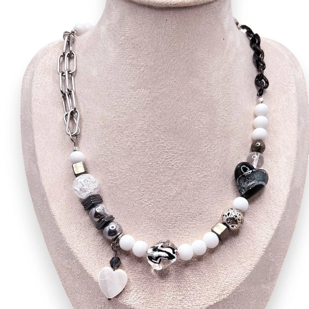 Steel Silver Heart Necklace