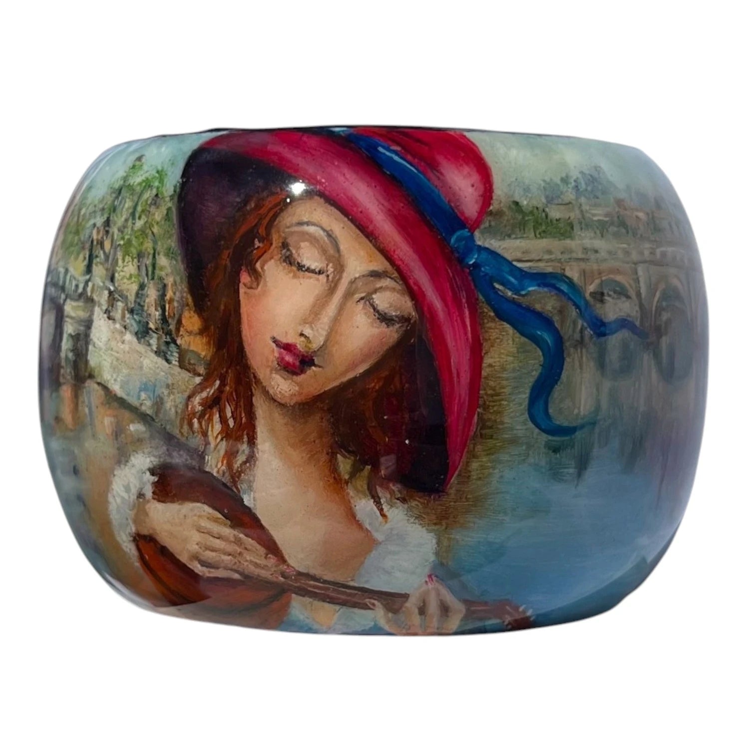 St. Petersburg Hand-Painted Wood Bangle