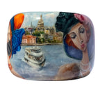 Istanbul-Rome-Paris Hand-Painted Wood Bangle