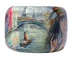 Istanbul-Rome-Paris Hand-Painted Wood Bangle