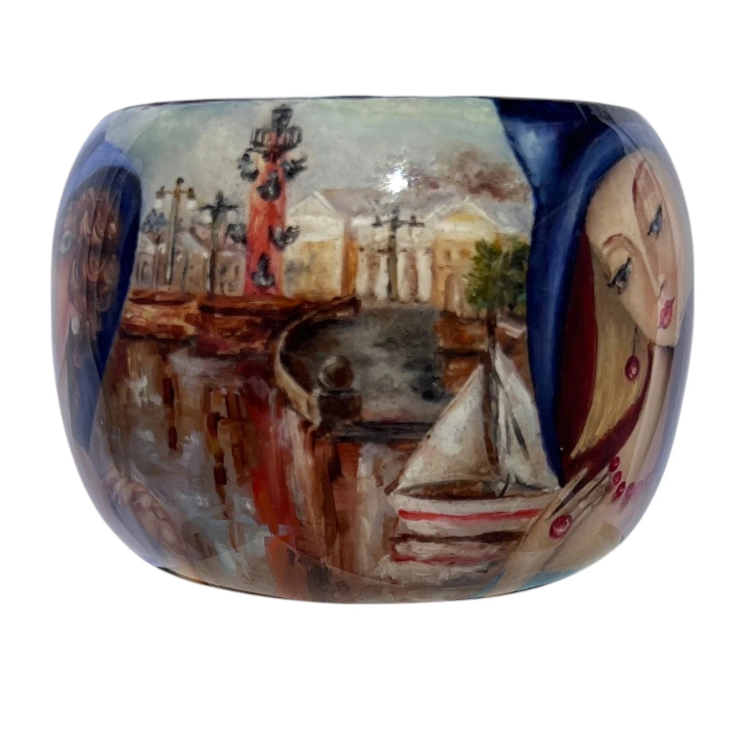 St. Petersburg Hand-Painted Wood Bangle