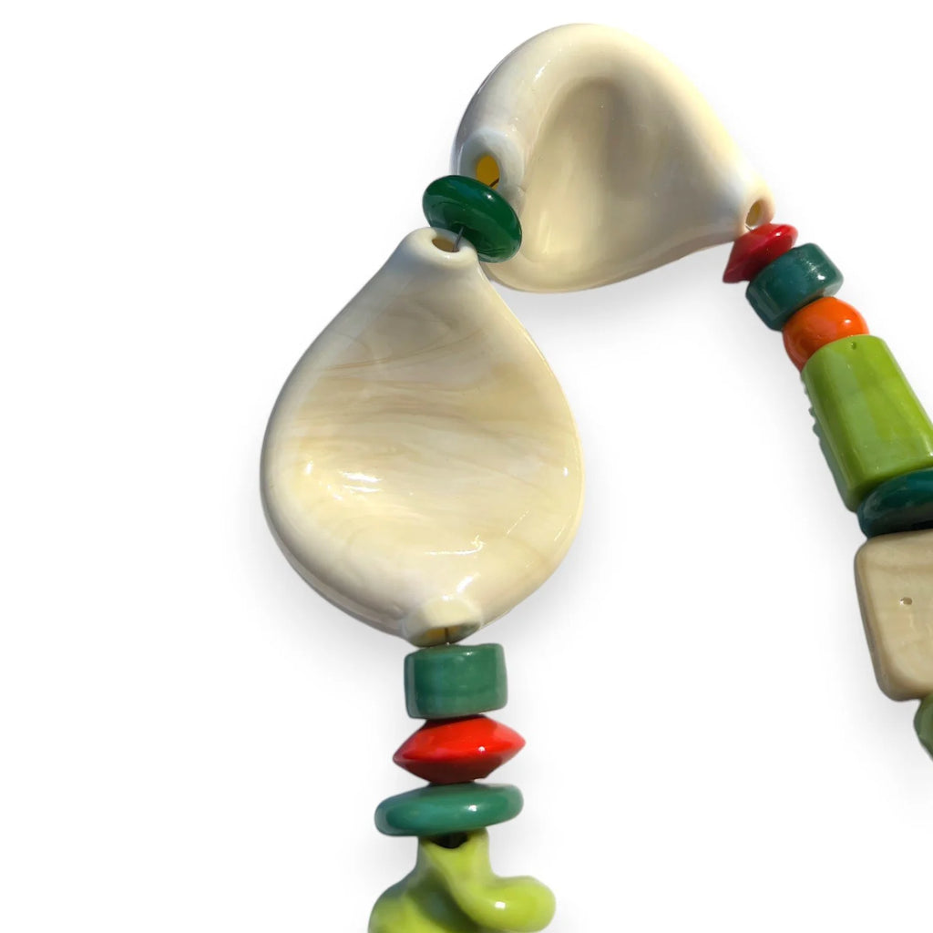 Sculptural Murano glass Necklace with Bee Charm