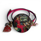 The Lady of Shalott Hand-Painted Leather Bracelet