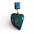 Gamayun Hand-Painted Blue Opal Earrings