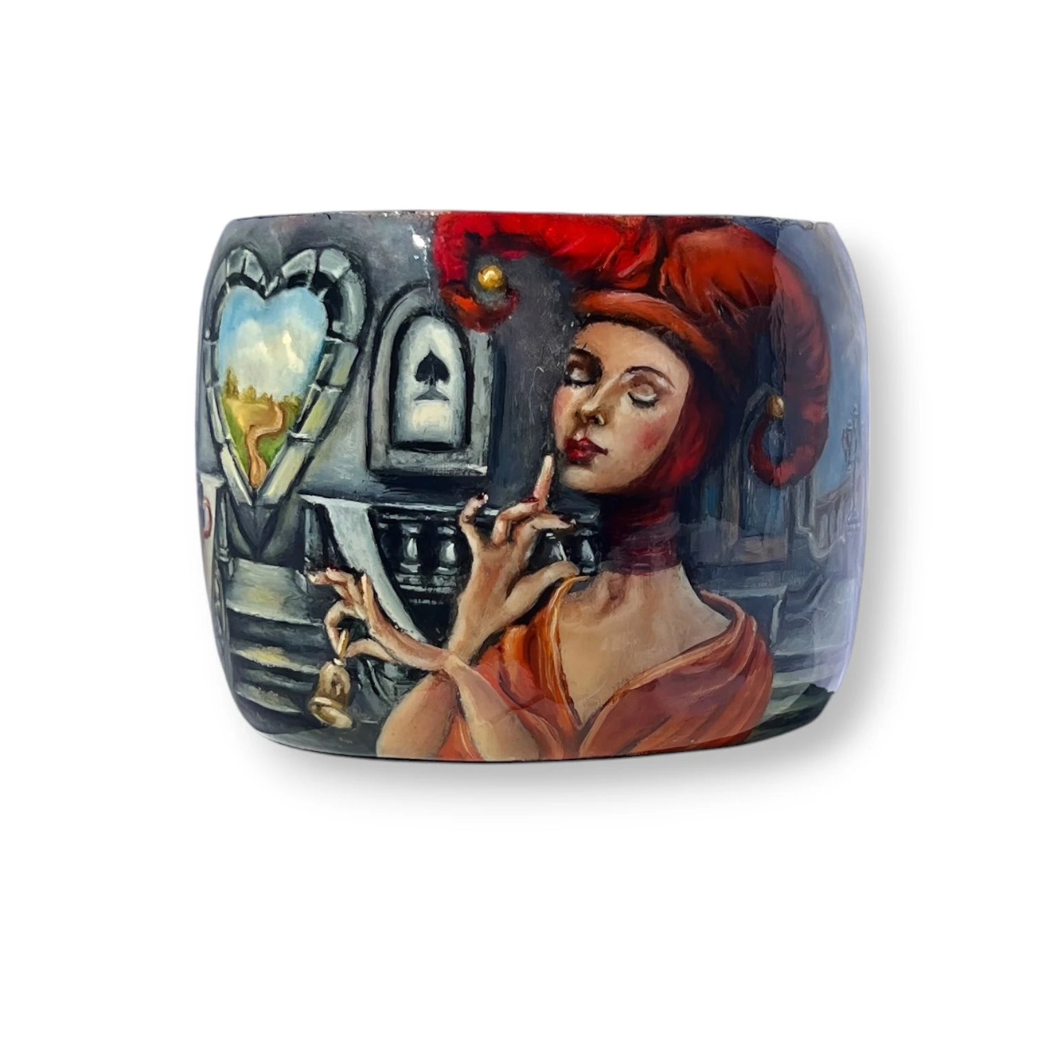 Carnival Hand-Painted Wood Bangle