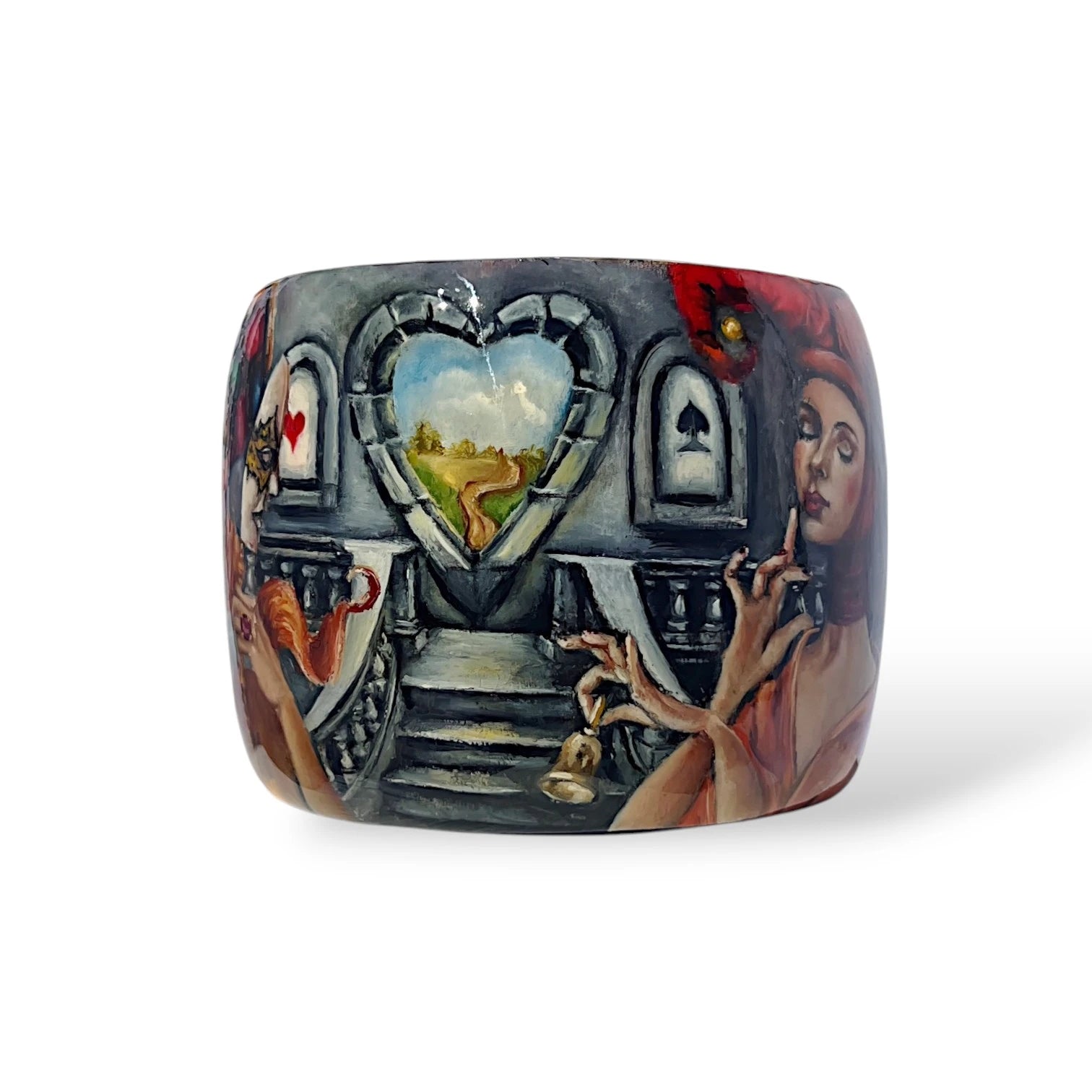 Carnival Hand-Painted Wood Bangle