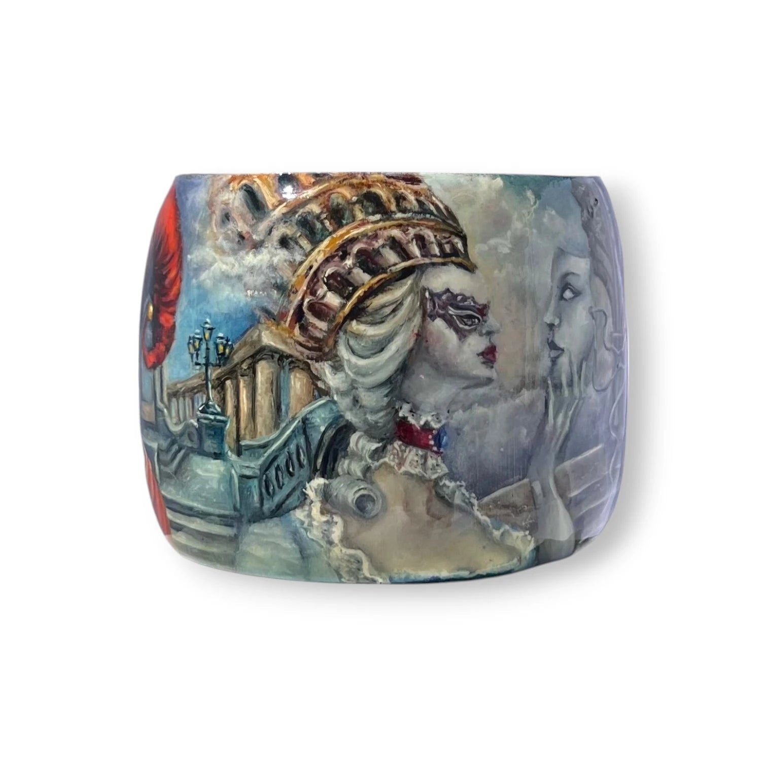 Carnival Hand-Painted Wood Bangle