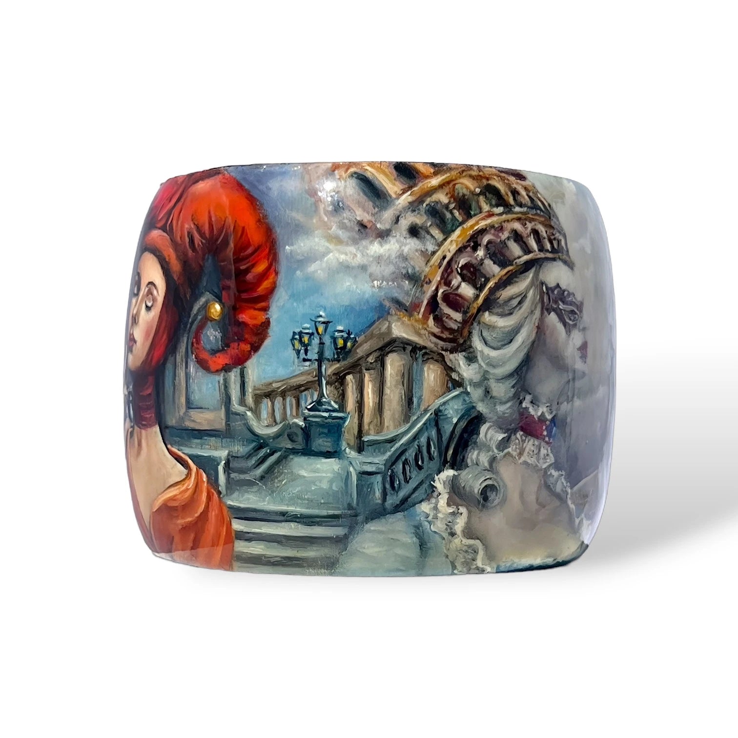 Carnival Hand-Painted Wood Bangle