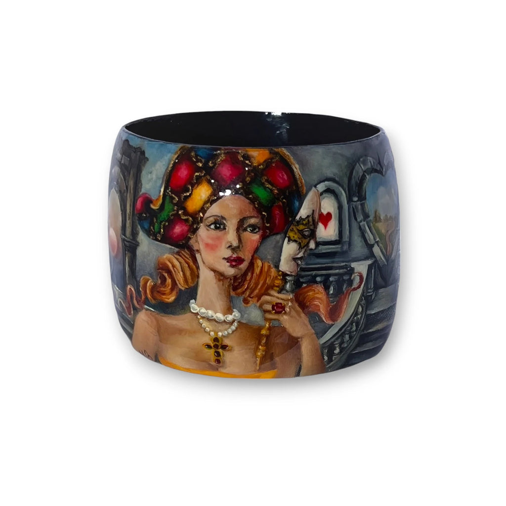 Carnival Hand-Painted Wood Bangle