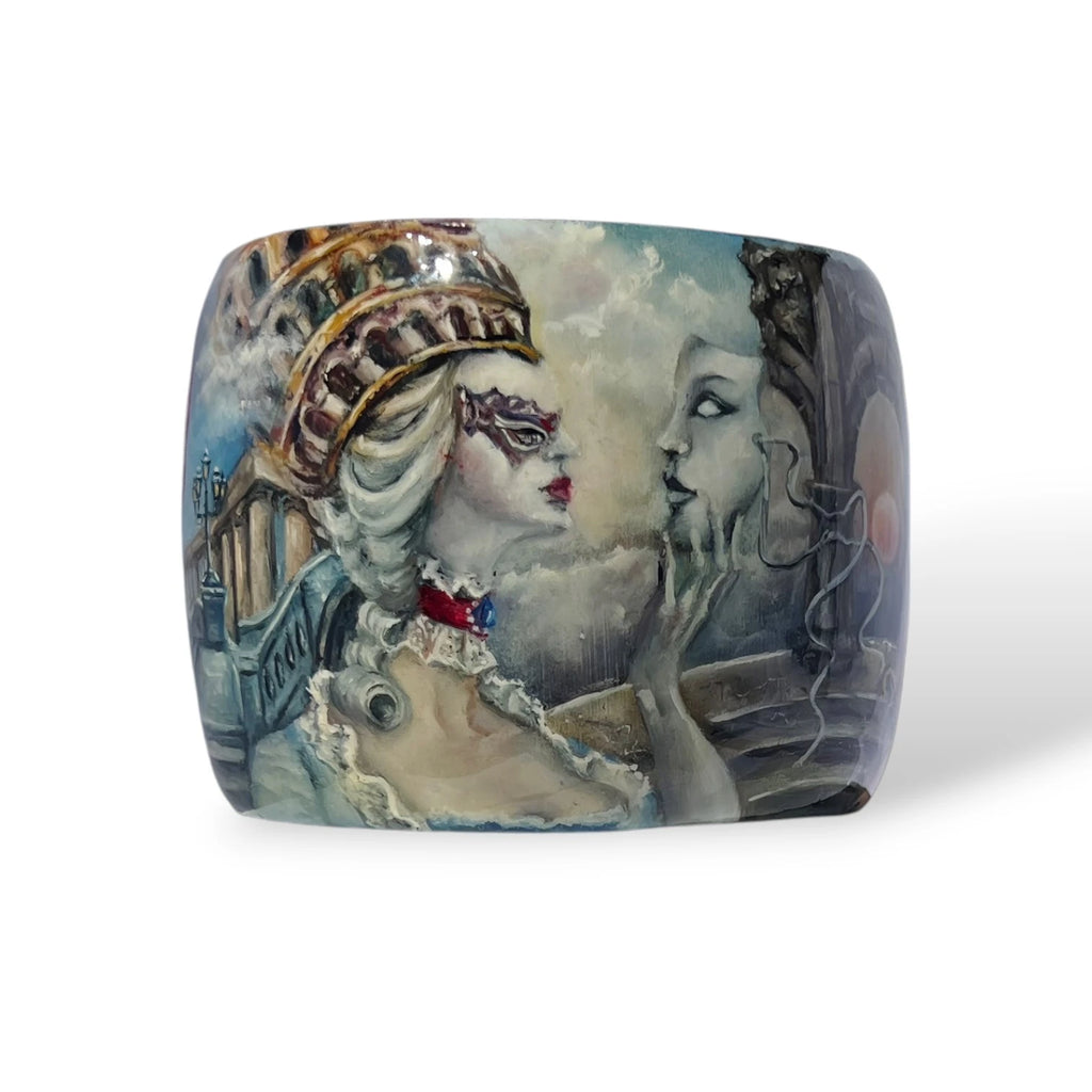 Carnival Hand-Painted Wood Bangle