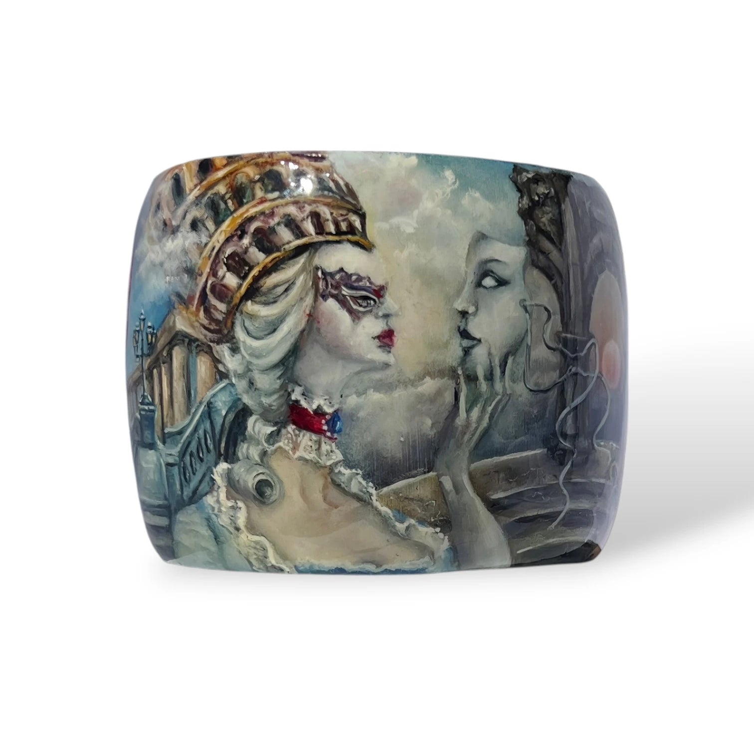 Carnival Hand-Painted Wood Bangle