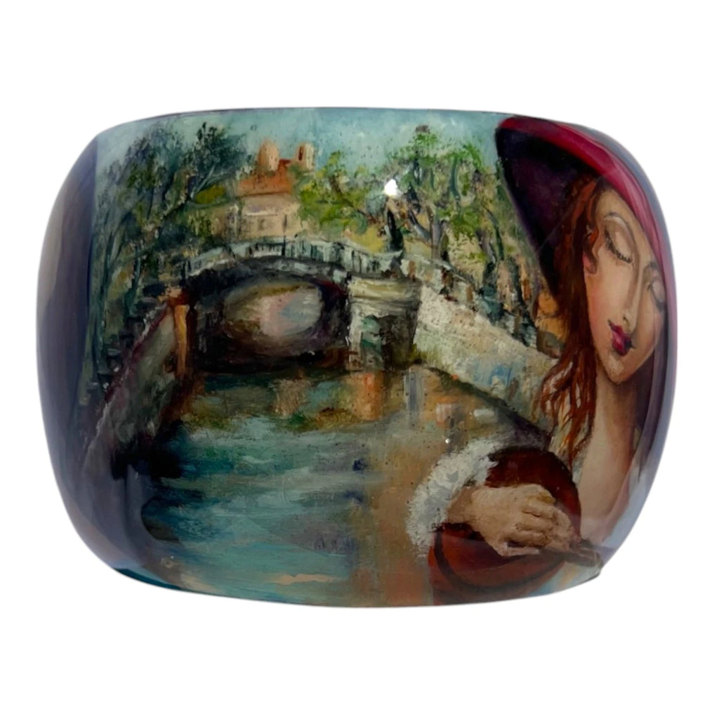 St. Petersburg Hand-Painted Wood Bangle