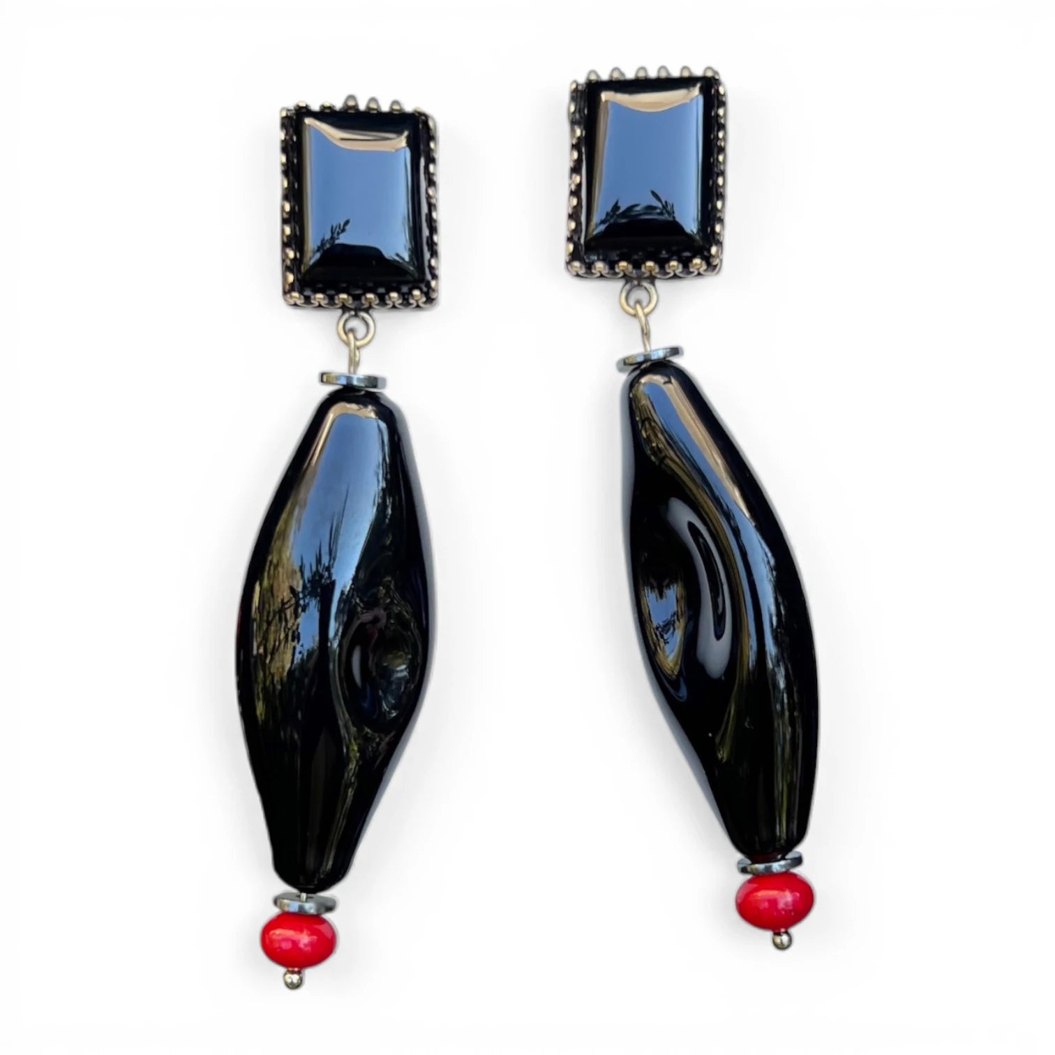 Midnight Muse Glass Earrings