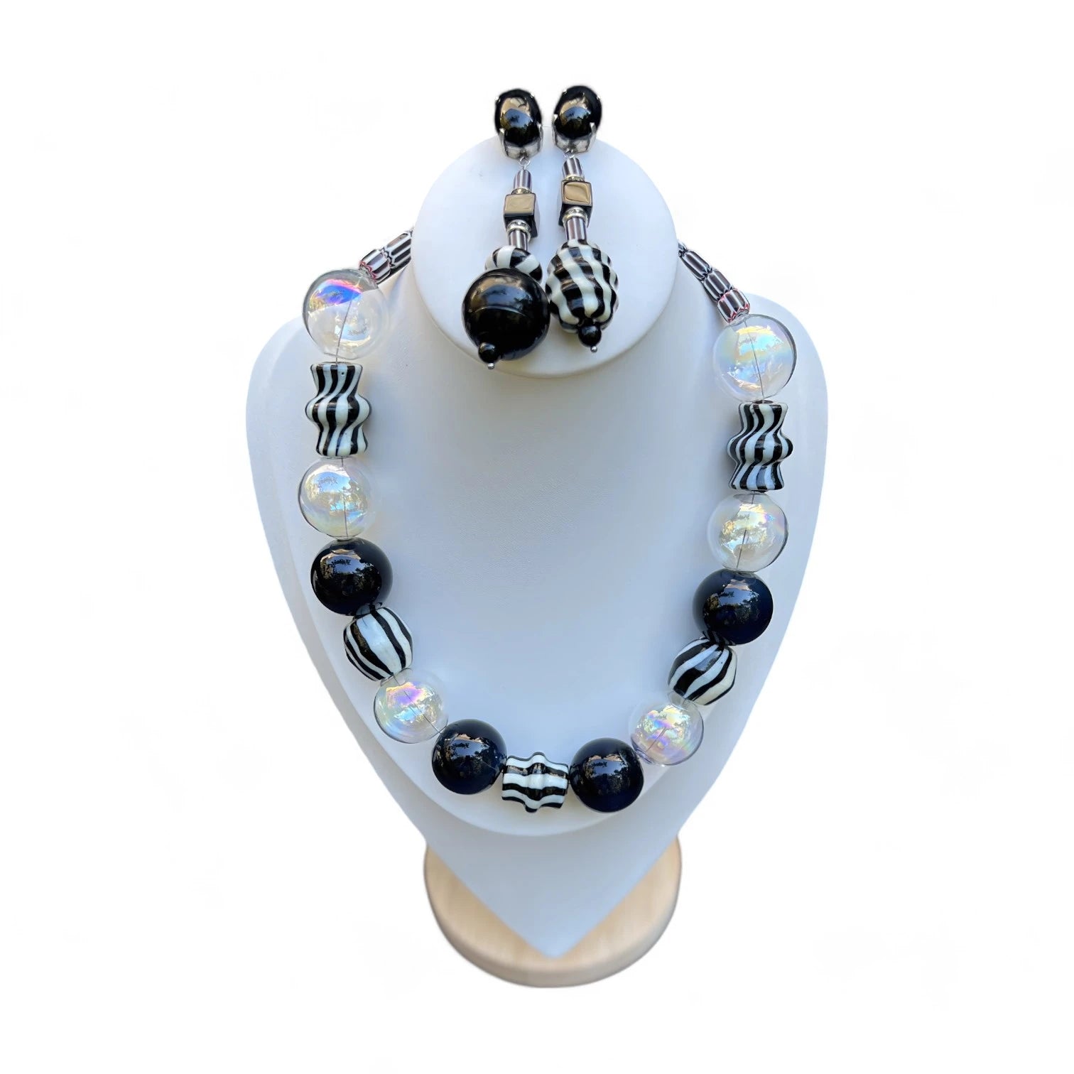 Zebra Heart Necklace