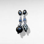 Monochromatic Stack Vintage Glass Earrings