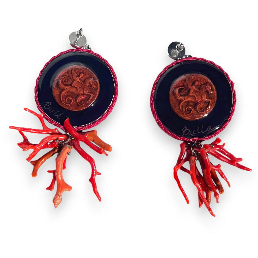 Ruslan & Lyudmila Hand-Painted Earrings