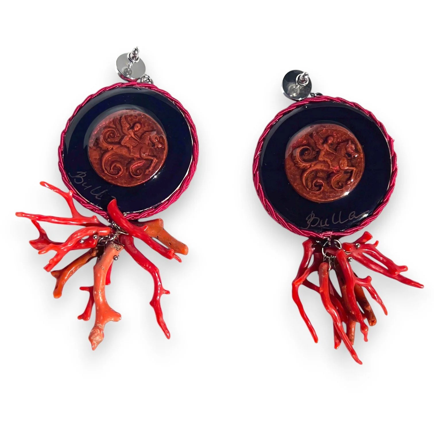 Ruslan & Lyudmila Hand-Painted Earrings