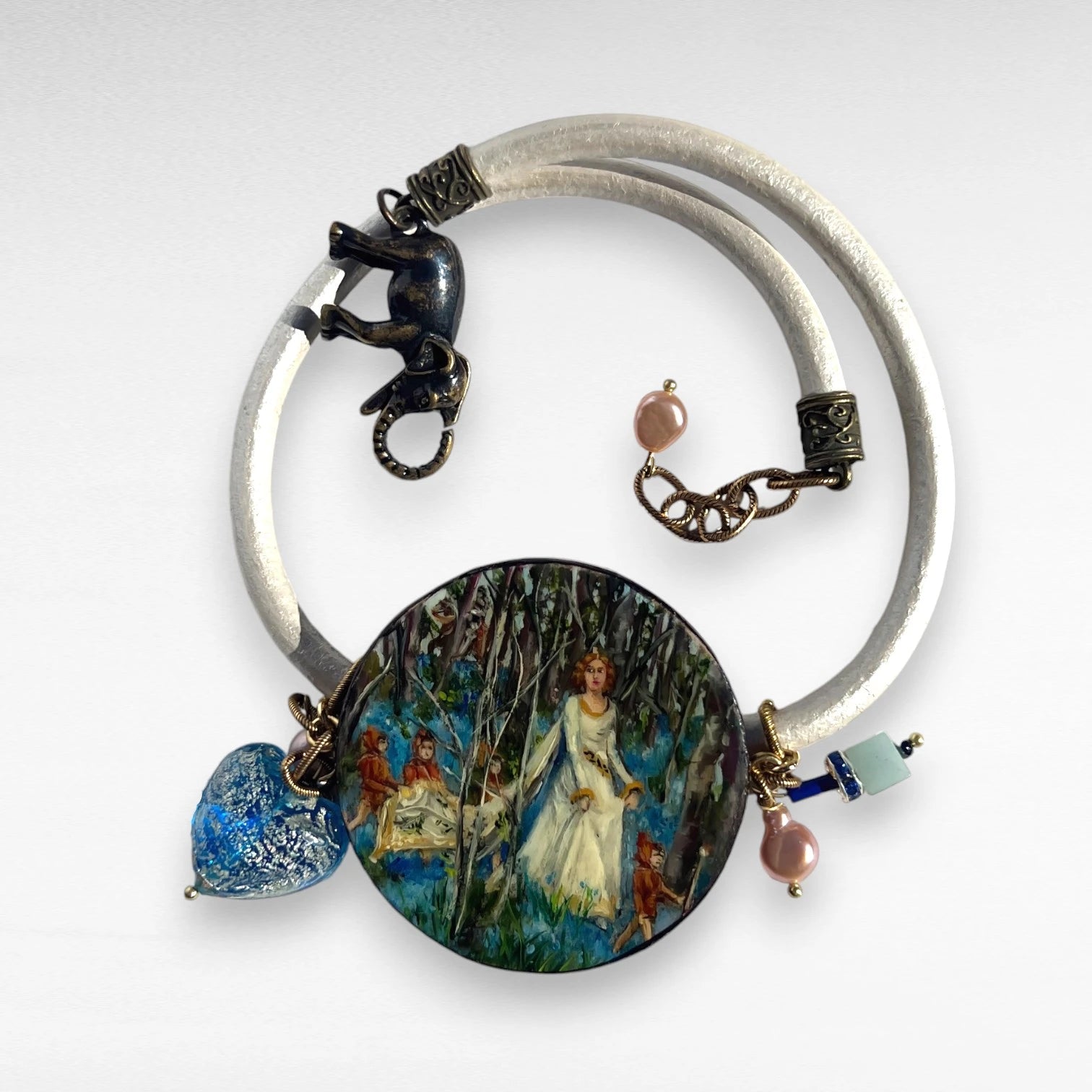 The Fairy Woods Hand-Painted Leather Bracelet