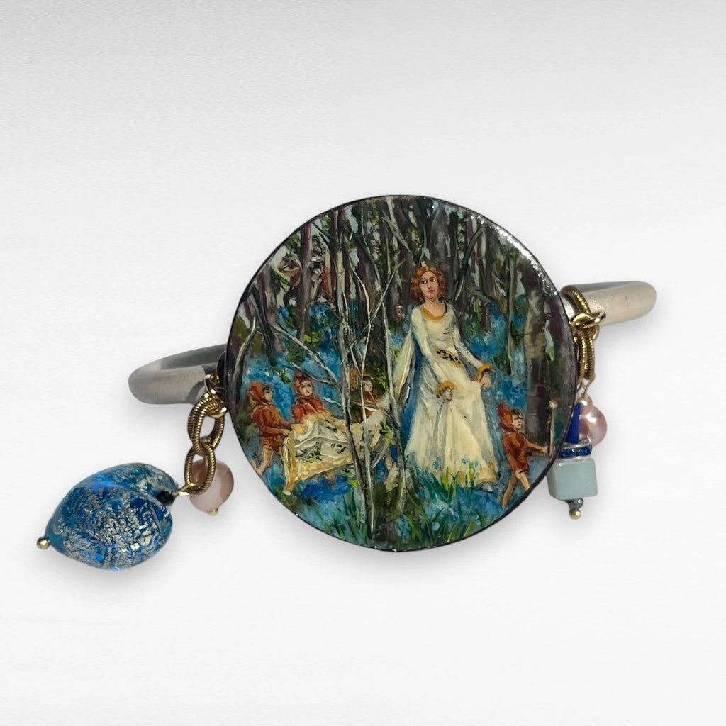 The Fairy Woods Hand-Painted Leather Bracelet