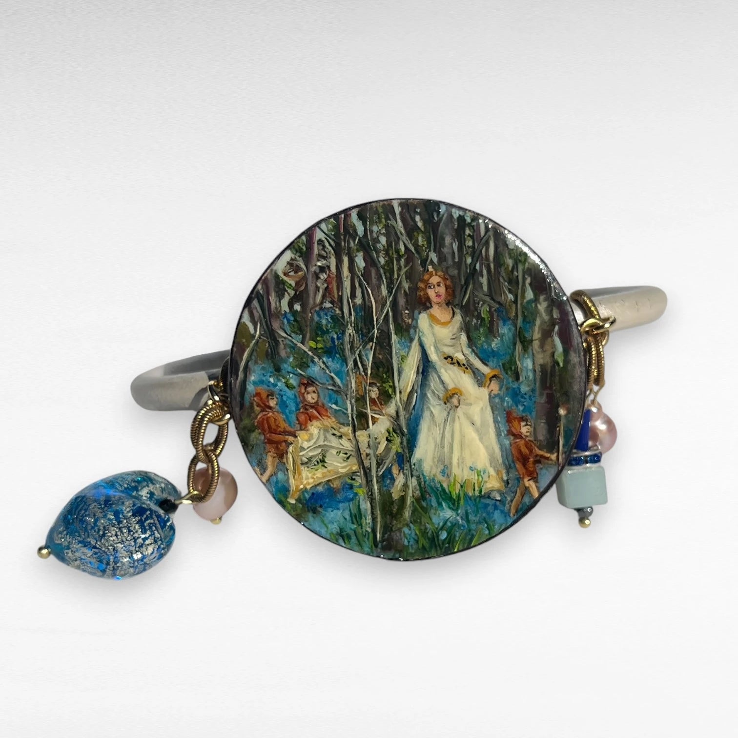 The Fairy Woods Hand-Painted Leather Bracelet