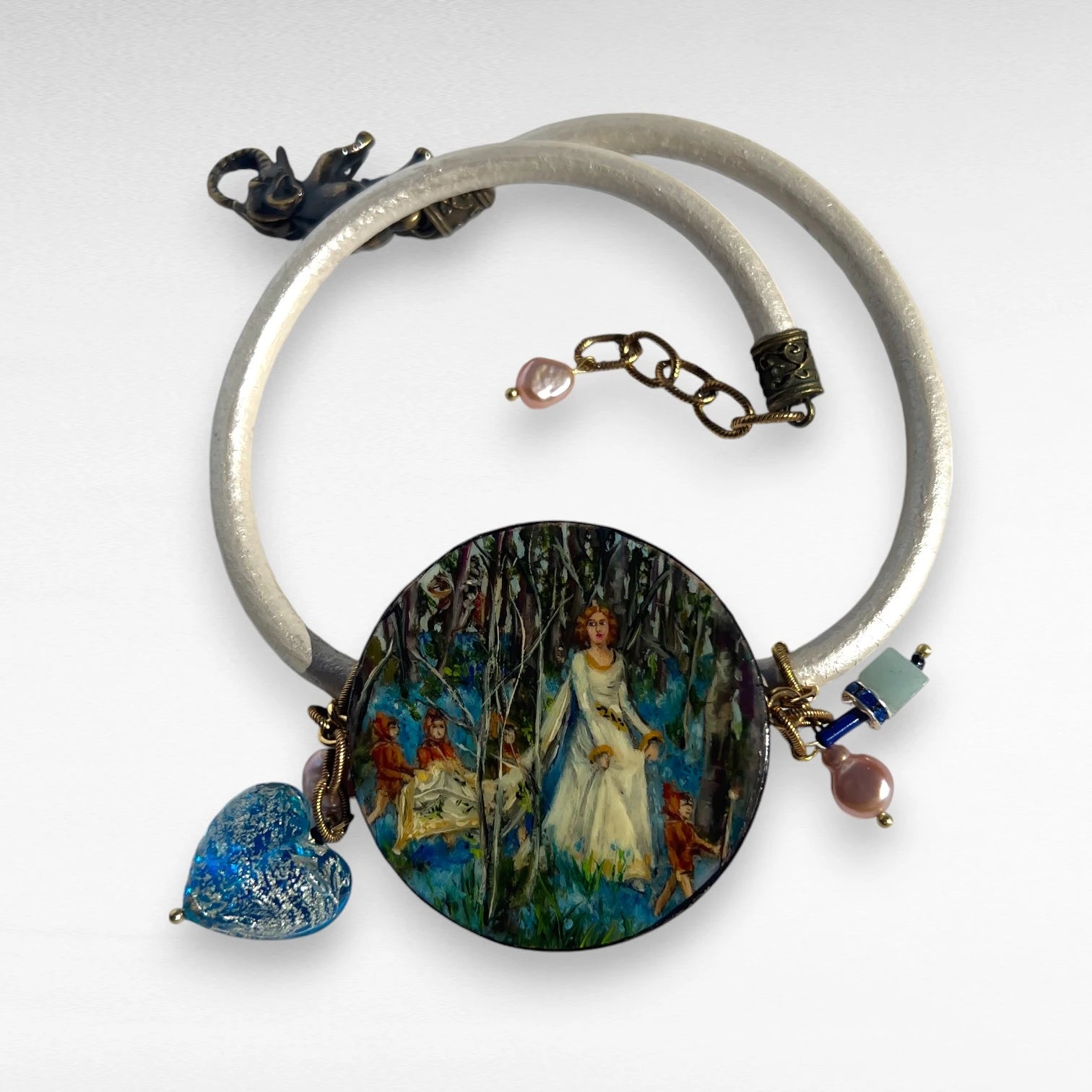 The Fairy Woods Hand-Painted Leather Bracelet