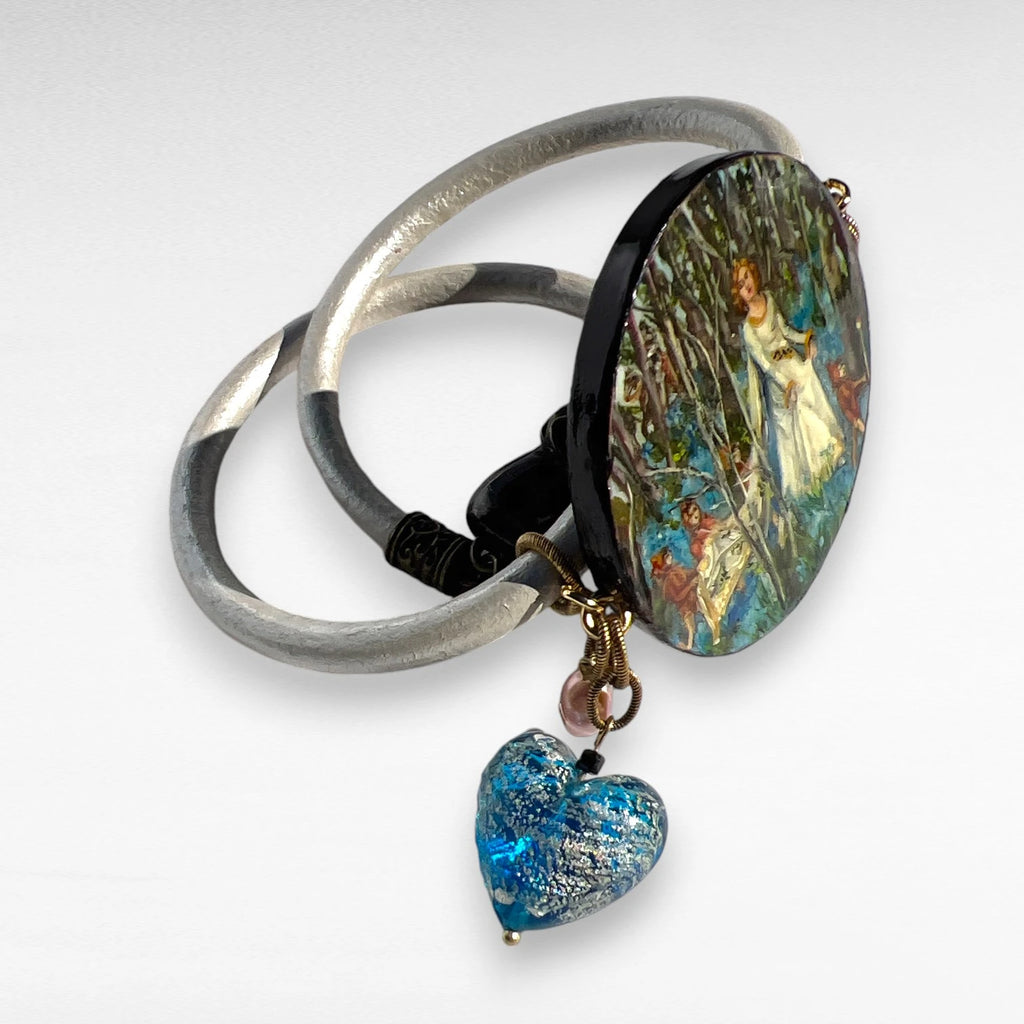 The Fairy Woods Hand-Painted Leather Bracelet