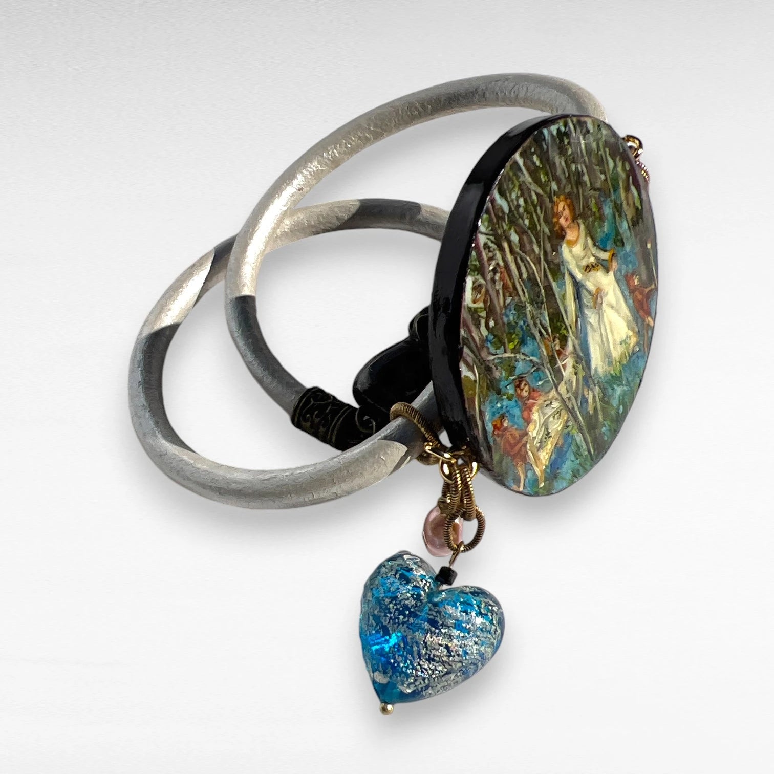 The Fairy Woods Hand-Painted Leather Bracelet