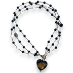 Black Luna Heart Necklace