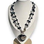 Black Luna Heart Necklace