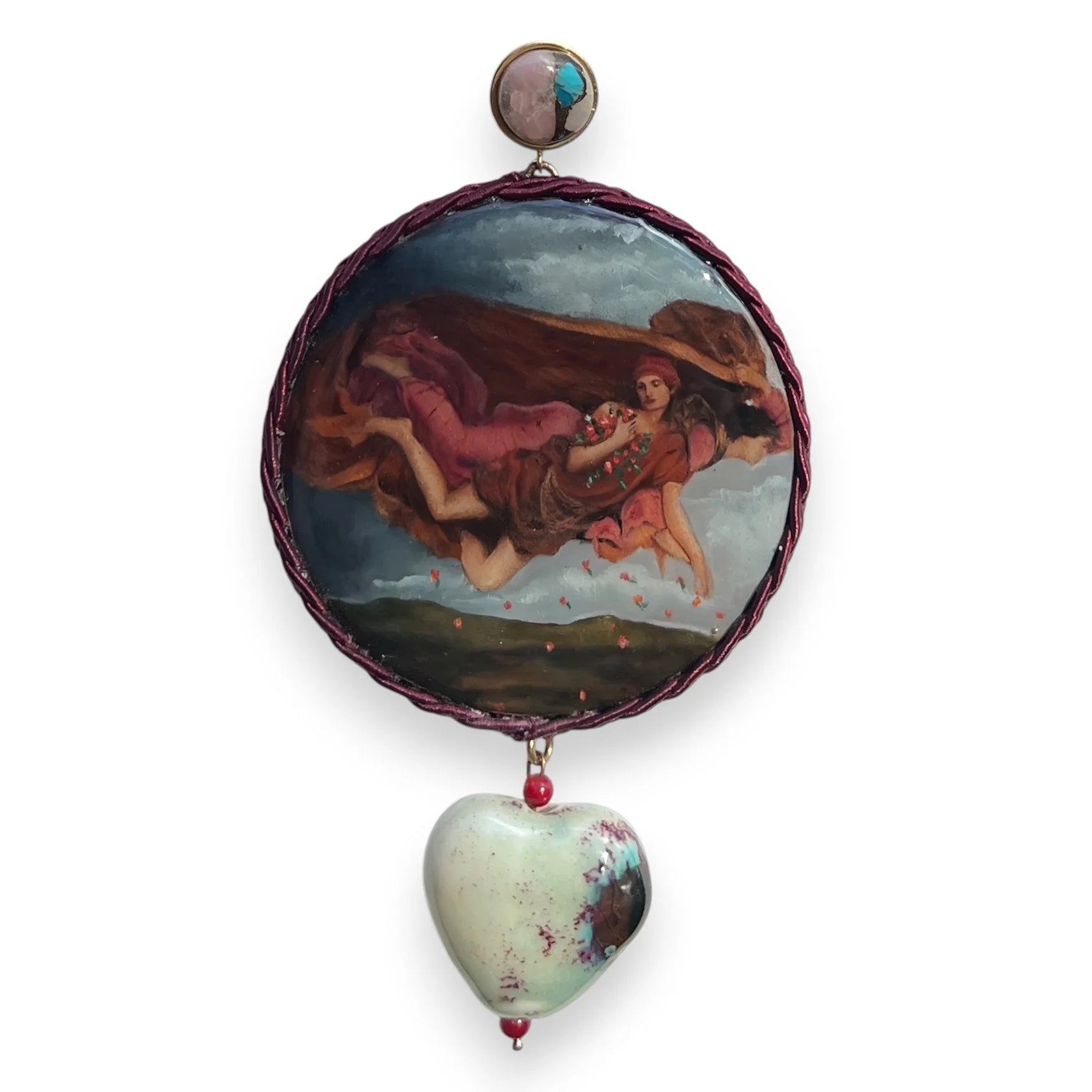 Night and Sleep Hand-Painted Earrings