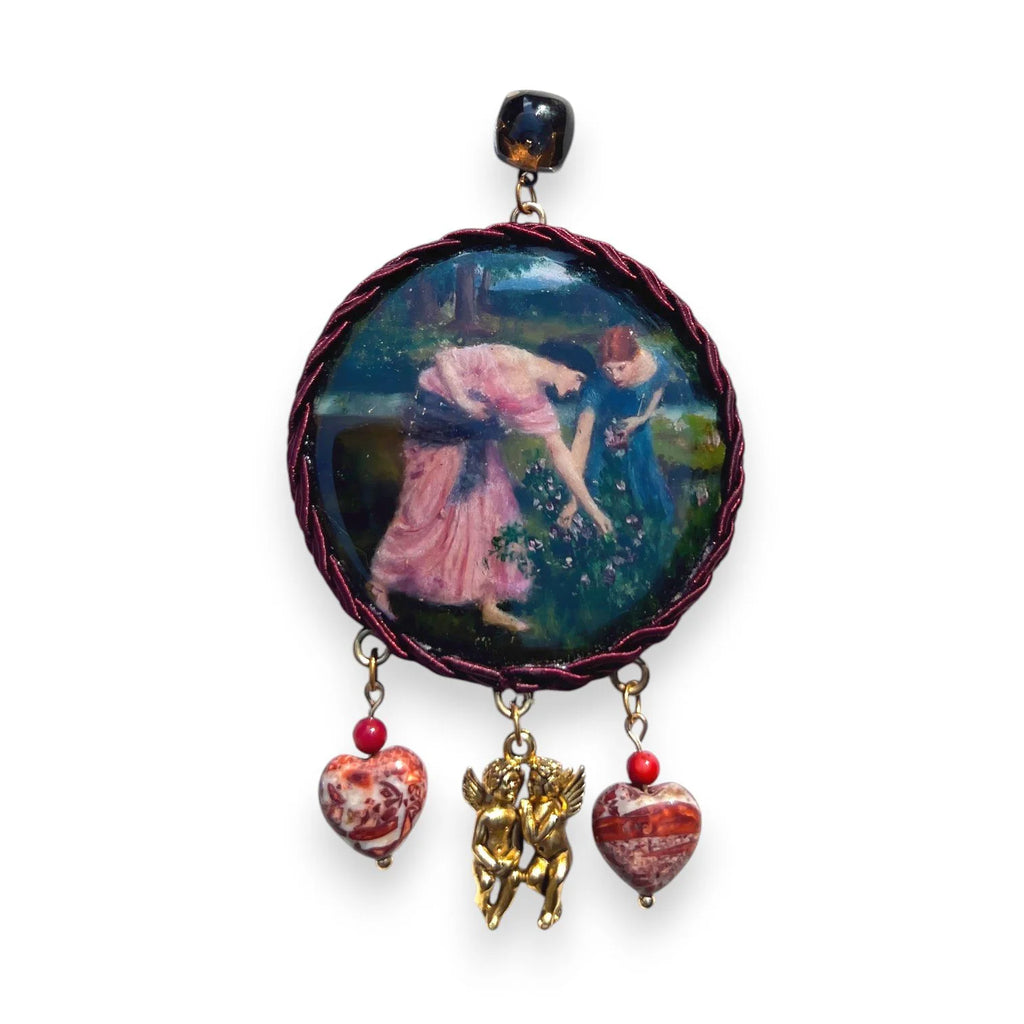 The Love's Messenger Hand-Painted Earrings