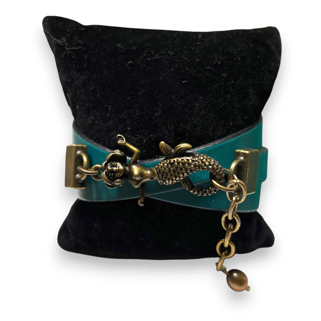 Alenushka Hand-Painted Leather Bracelet