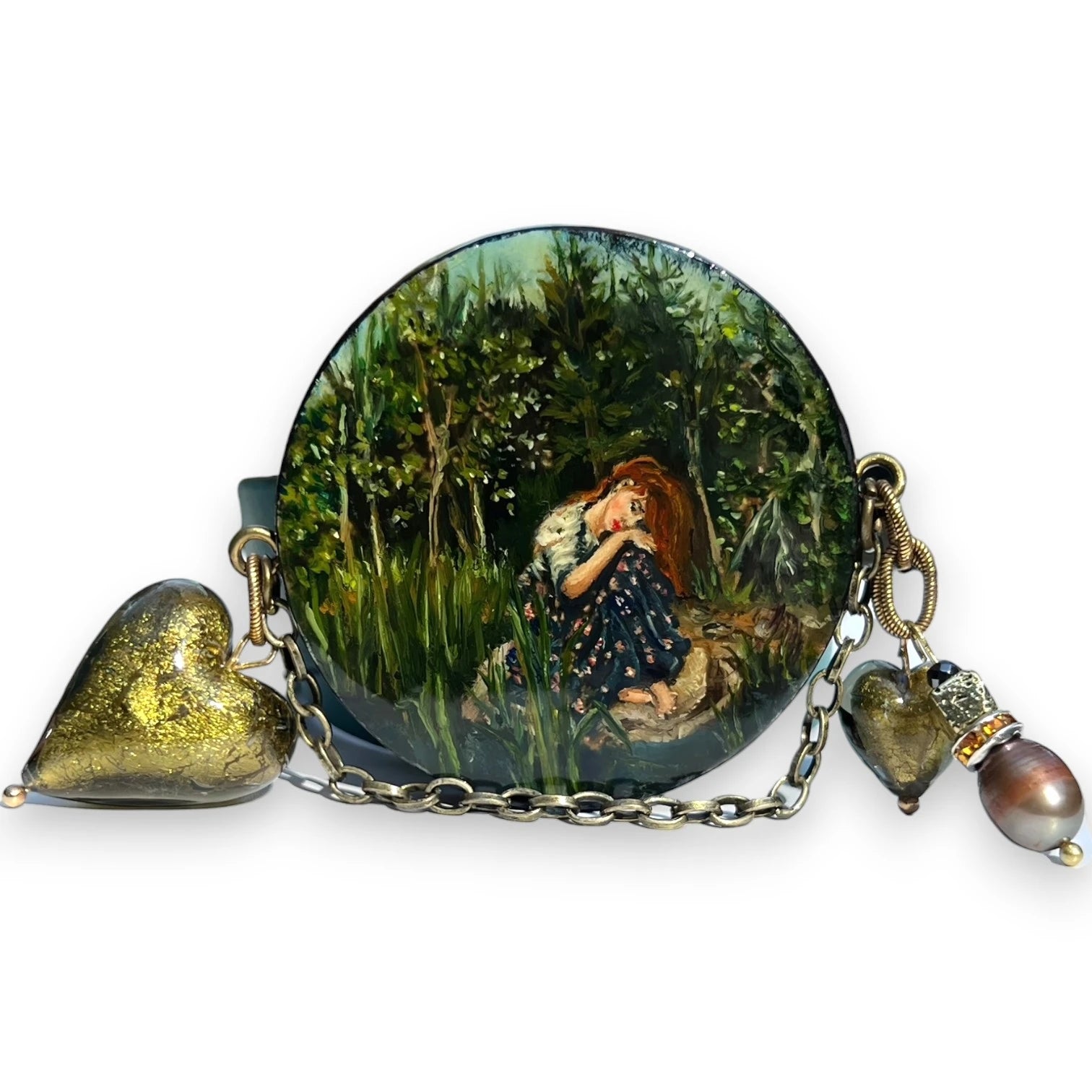 Alenushka Hand-Painted Leather Bracelet