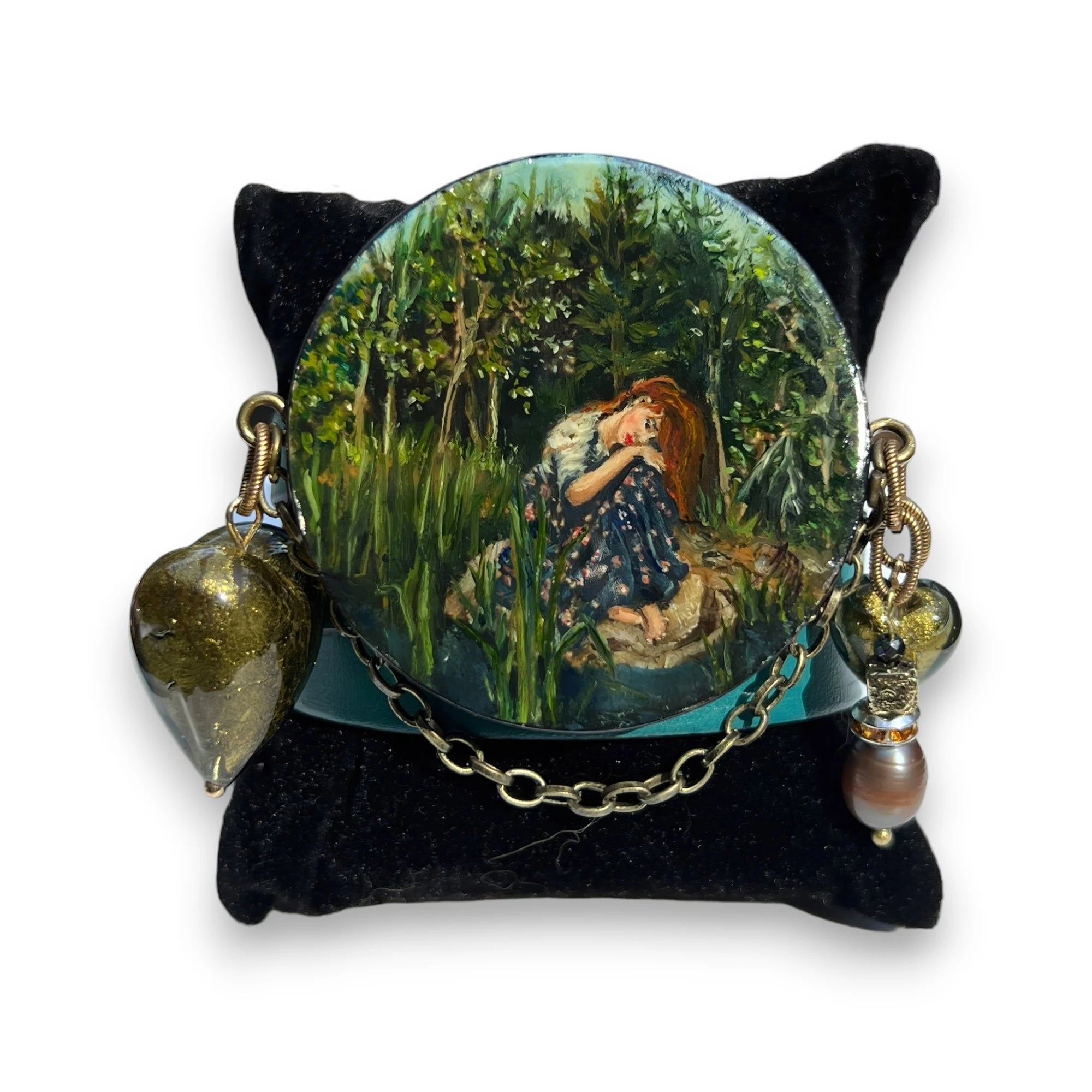 Alenushka Hand-Painted Leather Bracelet