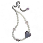 Lavender Caramella Heart Necklace