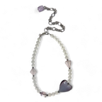 Lavender Caramella Heart Necklace