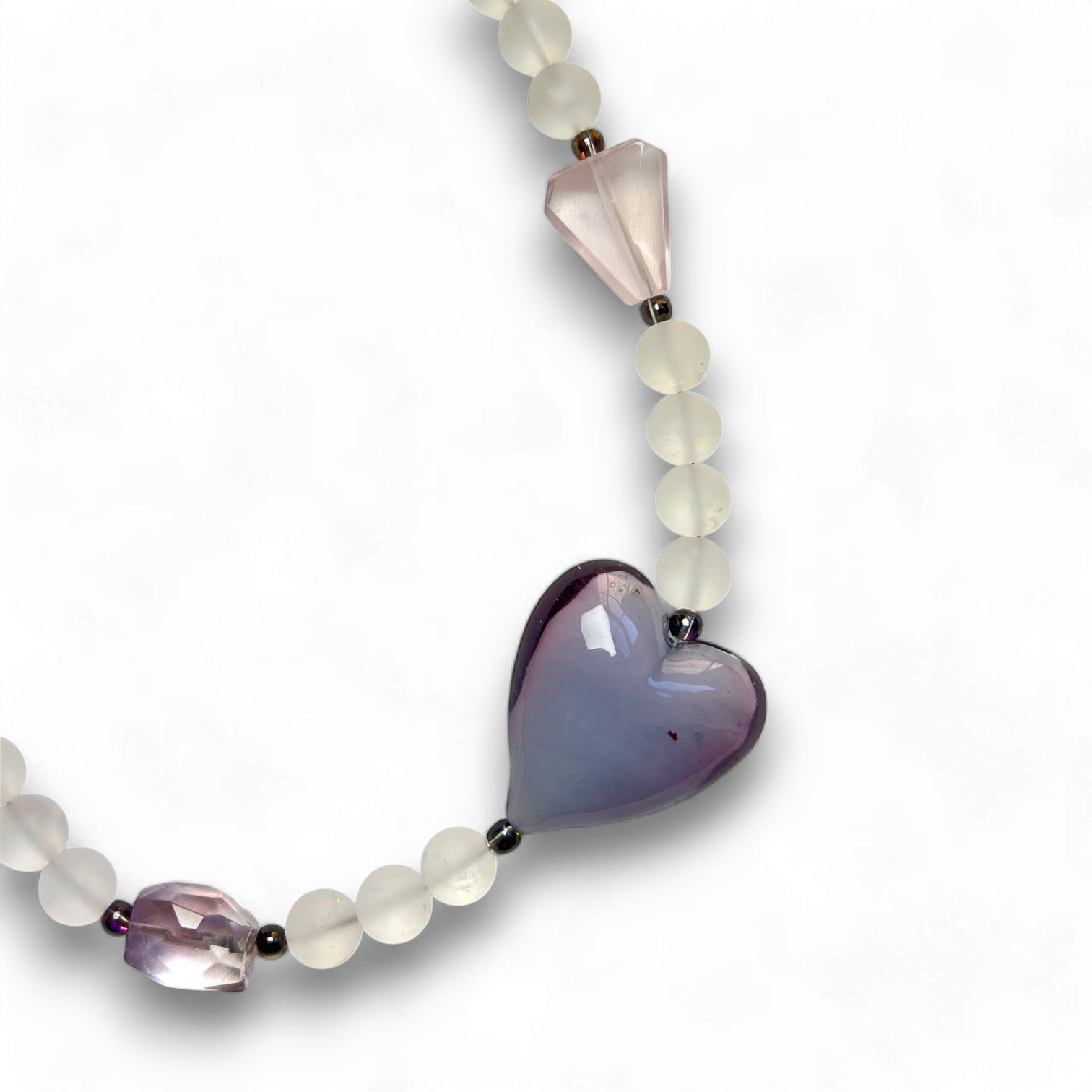 Lavender Caramella Heart Necklace