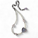 Lavender Caramella Heart Necklace