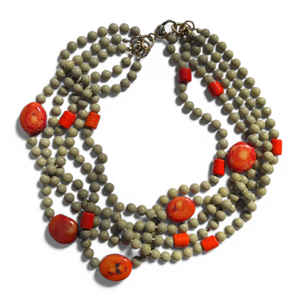 Vibrant Harmony Alashan Agate Necklace
