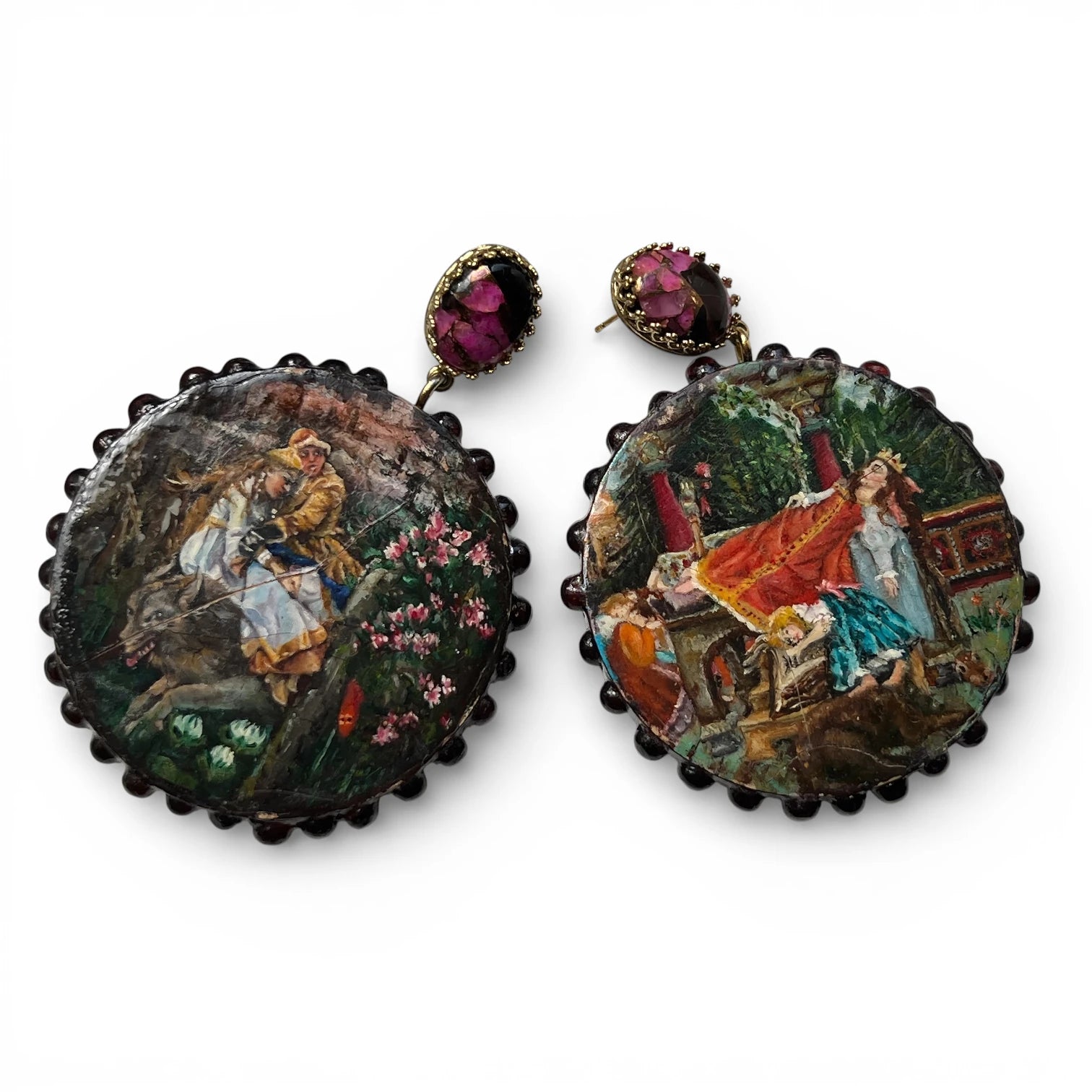 Enchanted Journey Hand-Painted Earrings