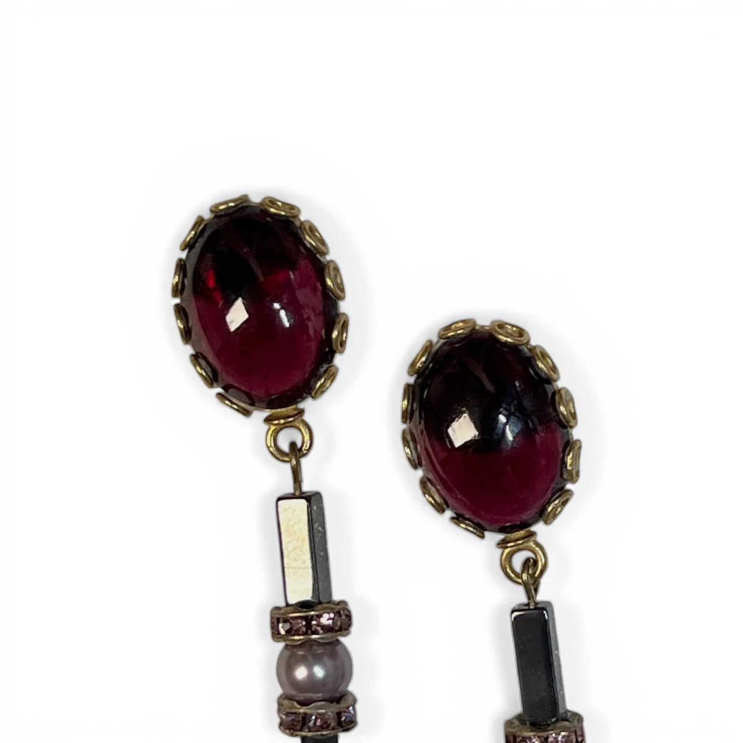 Amethyst Candy Heart Earrings