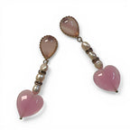 Soft Pink Caramella Heart Earrings