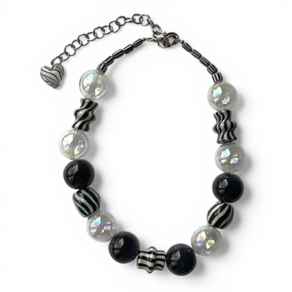 Zebra Heart Necklace